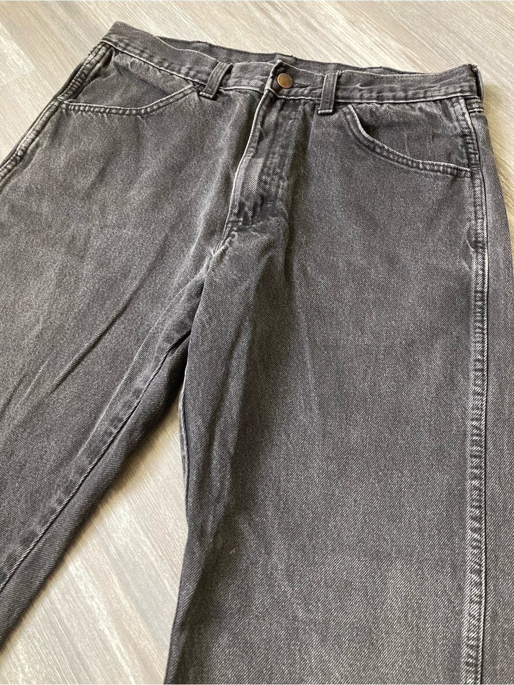 Rustler Men's Washed Black Straight Jeans